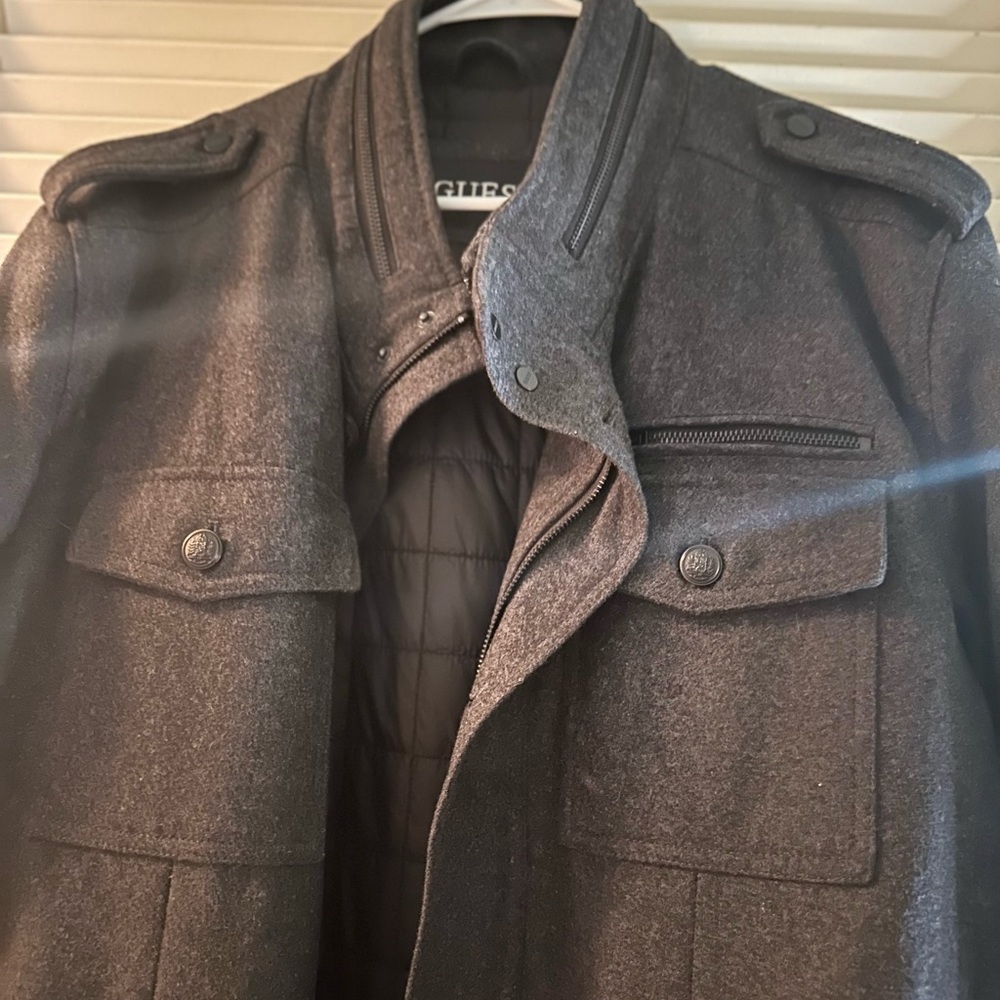 Short Wool Blend Coat - Picture 2 of 3